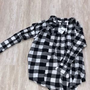 F21 oversized flannel/ woven dress